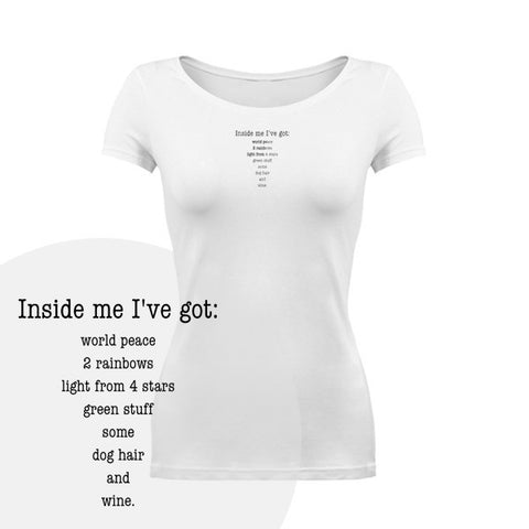 Inside Me... Women's Bamboo Organic Scoop Neck T-Shirts