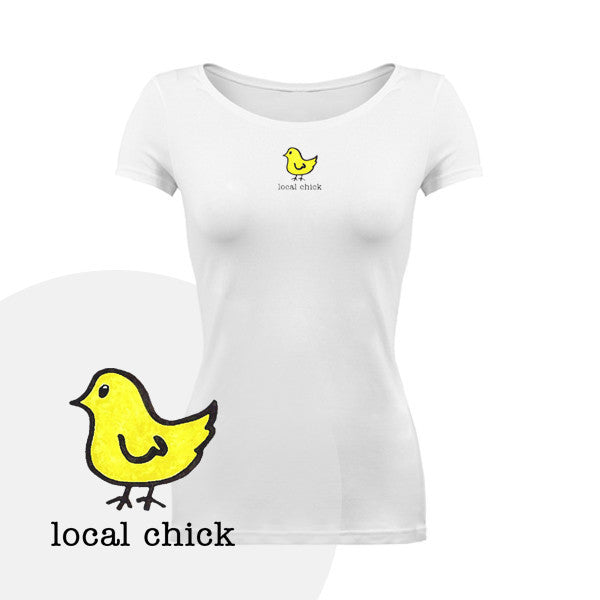Local Chick Women's Bamboo Organic Scoop Neck T-Shirts