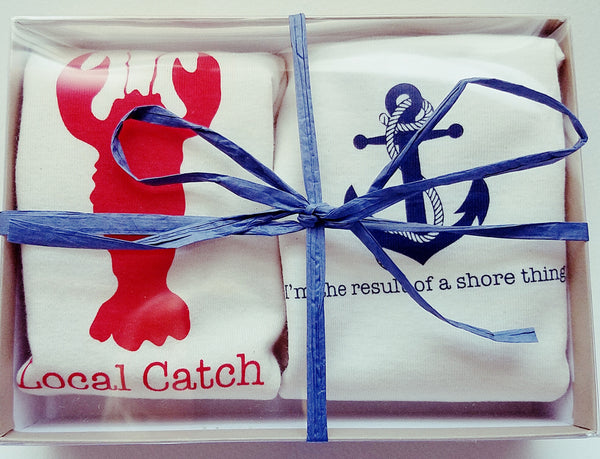 Gift Set/Nautical Baby Rompers